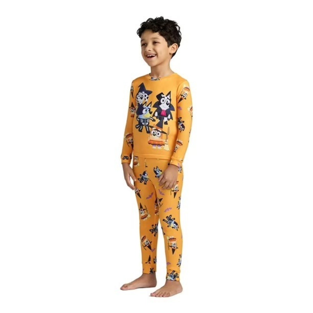 Bluey Halloween Pajama Set 2T Toddler Halloween Sleepwear Orange Long Sleeve PJ